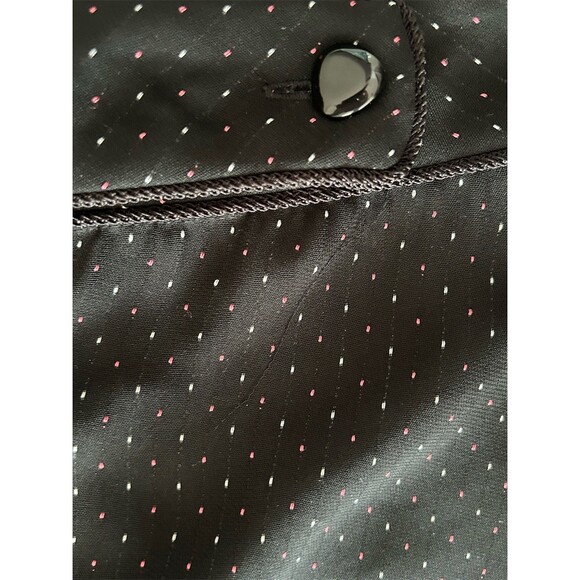 Sag Harbor Dress Pants Womens 14P Black Micro Dot Straight Leg Slacks - Picture 5 of 7